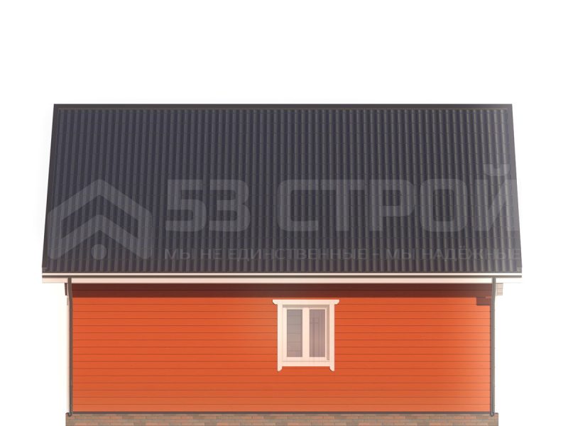 Проект каркасного дома 7х9 под ключ с двухскатной крышей