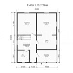 Планировка двухэтажного каркасного дома 8х10 - превью