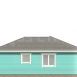 Проект каркасного дома 10х12 под ключ с вальмовой крышей - превью