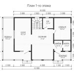Планировка двухэтажного каркасного дома 7.5х12 - превью