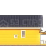 Проект каркасного дома 7.5х12 под ключ с двухскатной крышей - превью