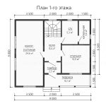 Планировка двухэтажного каркасного дома 8х9 - превью