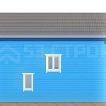 Проект каркасного дома 8х9 под ключ с двухскатной крышей - превью