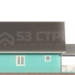 Проект каркасного дома 7.5х11.5 под ключ с двухскатной крышей - превью