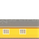 Проект дома из бруса 8х11.5 под ключ с двухскатной крышей - превью