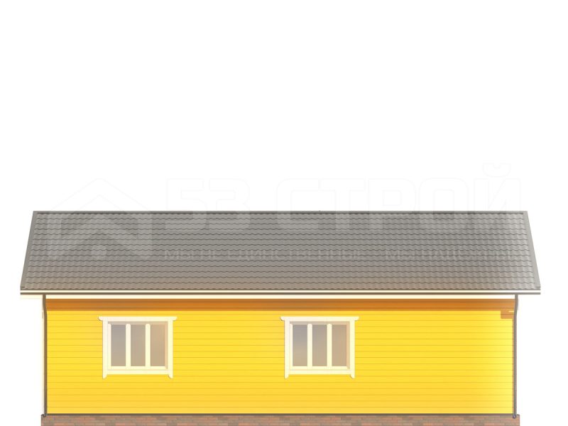 Проект дома из бруса 8х11.5 под ключ с двухскатной крышей