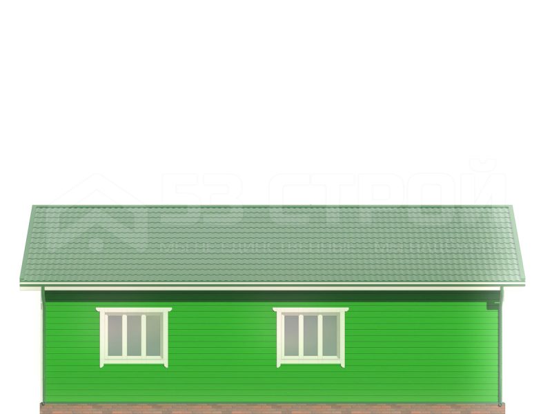 Проект каркасного дома 8х11.5 под ключ с двухскатной крышей