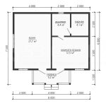 Планировка одноэтажной каркасной бани 6 на 8 - превью