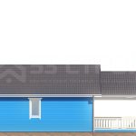 Проект каркасной бани 10.5 на 7 под ключ с двухскатной крышей - превью