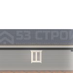 Проект бани из бруса 9 на 8 под ключ с двухскатной крышей - превью