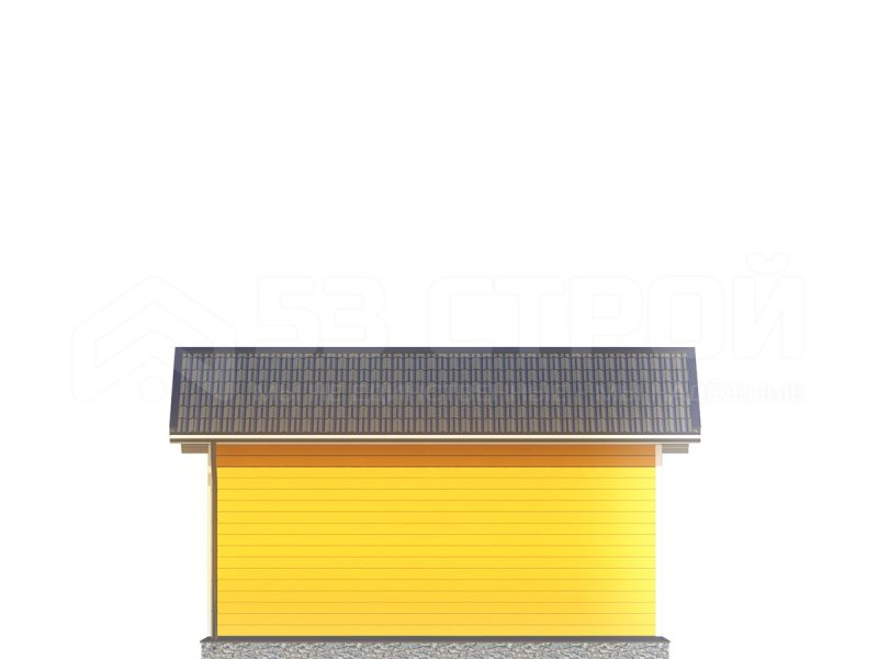 Проект каркасной бани 6на3 под ключ с двухскатной крышей