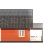 Проект дома из бруса 6х8.5 с мансардой площадью 68м2 - превью