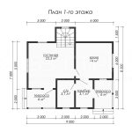 Планировка двухэтажного дома из бруса 7 на 9 - превью