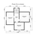 План второго этажа дома из бруса 7х9 с четырьмя спальнями - превью