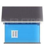 Проект дома из бруса 7 на 7 под ключ с двухскатной крышей - превью