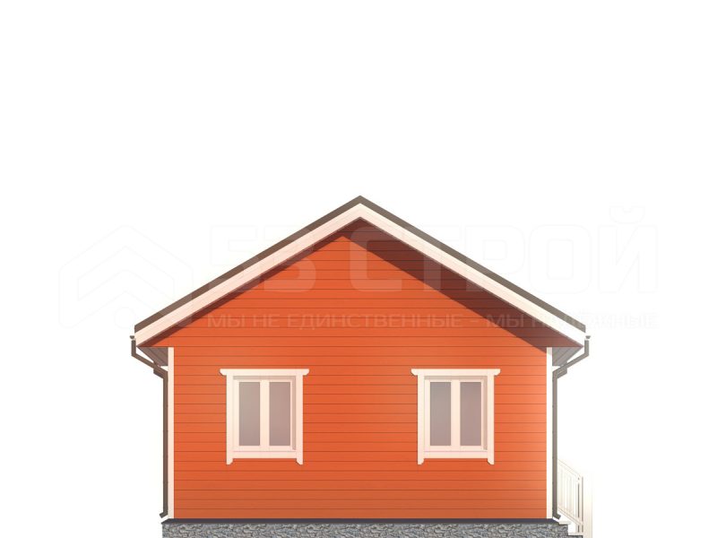 Проект дома из бруса 6 на 9 под ключ с двухскатной крышей