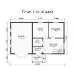 Планировка дома из бруса 6х10 с мансардой - превью