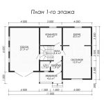 Планировка двухэтажного дома из бруса 7 на 11 - превью