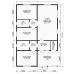 Планировка одноэтажного каркасного дома 8 на 12 - превью