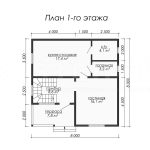 Планировка двухэтажного дома из бруса 8х8 - превью