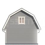 Проект дома из бруса 6 на 8 под ключ с ломаной крышей - превью