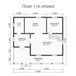 Планировка дома из бруса 9х8.5 с мансардой - превью