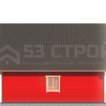 Проект дома из бруса 6 на 9 под ключ с двухскатной крышей - превью