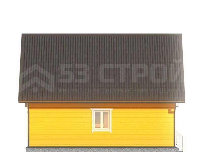 Проект каркасного дома 6на9 под ключ с двухскатной крышей