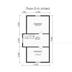 План второго этажа дома из бруса 6х9 с четырьмя спальнями - превью