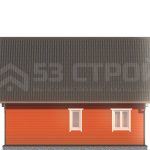 Проект дома из бруса 6 на 9 под ключ с двухскатной крышей - превью