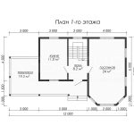 Планировка двухэтажного дома из бруса 7х12 - превью