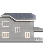 Проект дома из бруса 7 на 12 под ключ с полувальмовой крышей - превью