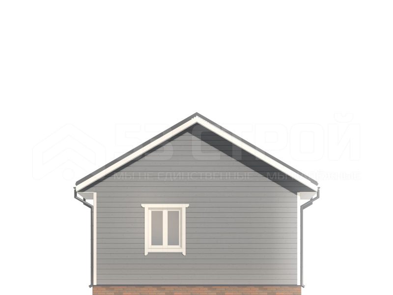 Проект дома из бруса 6 на 6 под ключ с двухскатной крышей