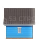 Проект дома из бруса 6 на 4 под ключ с двухскатной крышей - превью