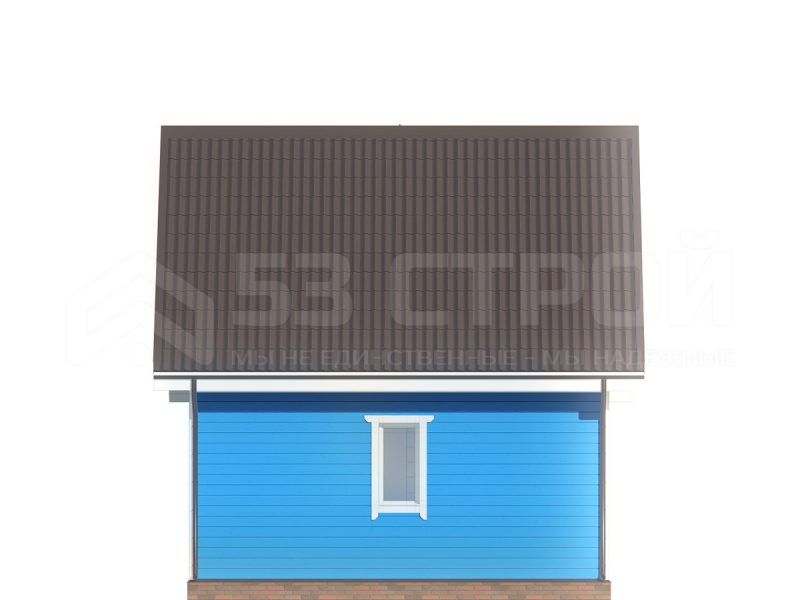 Проект дома из бруса 6 на 4 под ключ с двухскатной крышей