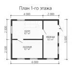 Планировка дома из бруса 5х6 с мансардой - превью