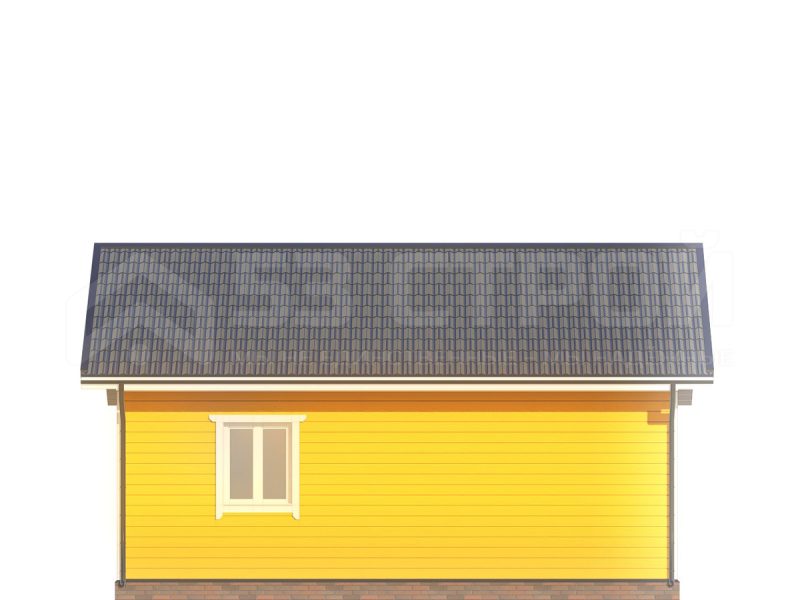 Проект дома из бруса 6х8 под ключ с двухскатной крышей