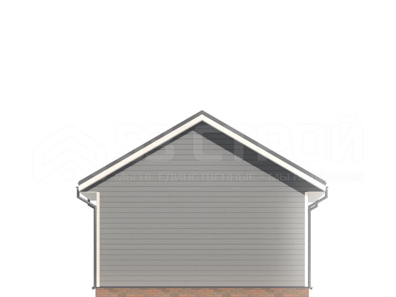 Проект дома из бруса 6х8.5 под ключ с двухскатной крышей