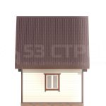 Проект дома из бруса 5 на 6 под ключ с двухскатной крышей - превью