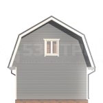Проект дома из бруса 6х6 под ключ с ломаной крышей - превью