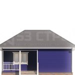 Проект дома из бруса 8 на 8 под ключ с вальмовой крышей - превью