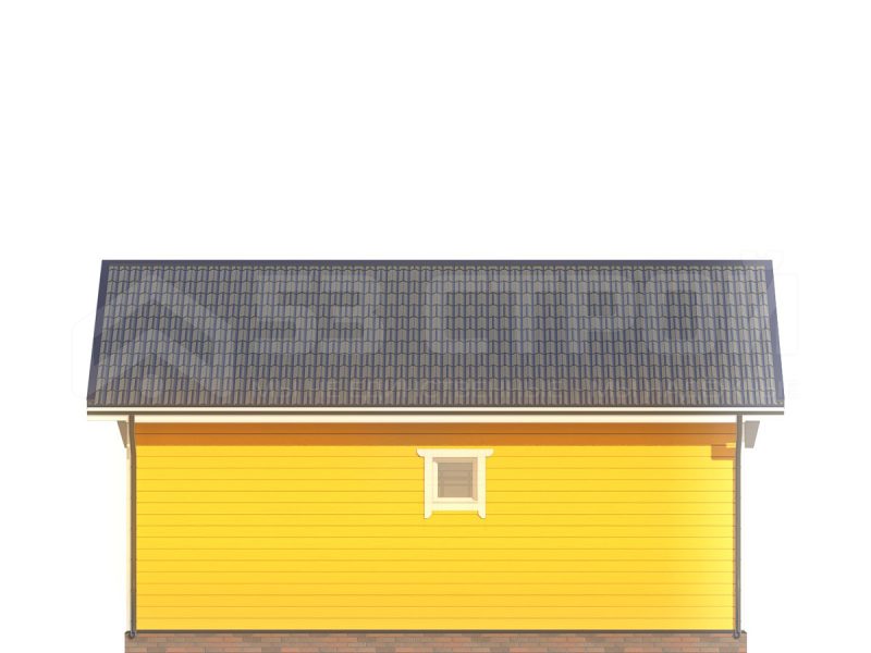 Проект дома из бруса 8х8 под ключ с двухскатной крышей