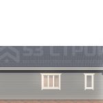 Проект дома из бруса 7.2 на 10 под ключ с двухскатной крышей - превью