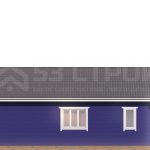 Проект каркасного дома 7.2 на 10 под ключ с двухскатной крышей - превью