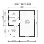 Планировка двухэтажного каркасного дома 6 на 6 - превью