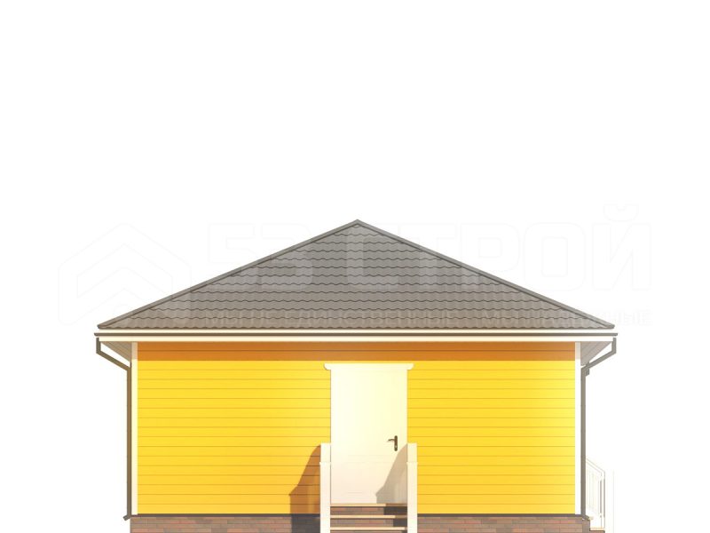 Проект дома из бруса 7 на 11 под ключ с вальмовой крышей