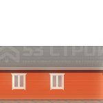 Проект дома из бруса 8х10 под ключ с двухскатной крышей - превью