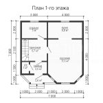 Планировка двухэтажного дома из бруса 7 на 7 - превью