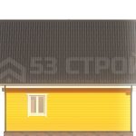 Проект каркасного дома 6 на 8 под ключ с двухскатной крышей - превью