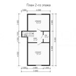 План второго этажа дома из бруса 6 на 9 с тремя спальнями - превью